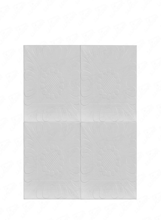 لوكزر بلاط ورق جدران ثلاثي الأبعاد من لوكزر مصنوع من رغوة البولي إيثيلين - ذاتي اللصق ومقاوم للماء | متين، سهل التركيب لغرفة المعيشة والمطبخ وغرفة النوم، تصميم عباد الشمس (70 × 70 سم) قطعة واحدة - Image 1